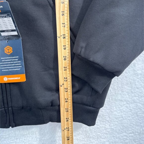 Ridgecut Sherpa Lined Full Zip Hooded Sweat Jacket Black Workwear Outdoor Mens M - Picture 11 of 12